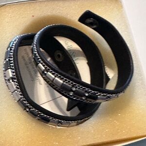 Stella & Dot Elegant Black and Silver Bracelet